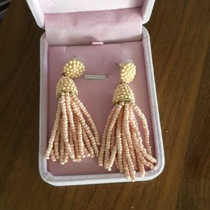 Pink tassel earrings